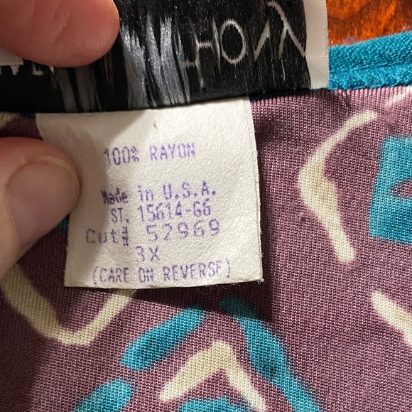 Sharon Anthony Multicolor Patterned size 3X Top - Picture 5 of 16